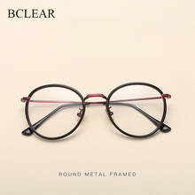 BCLEAR Alloy TR90 Glasses Frame Men Ultralight Women Vintage Round Prescription Eyeglasses Retro Optical Frame Eyewear 2019 New 2024 - buy cheap