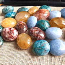 Cristal de apatita reiki, pedra de cristal natural comprimida, ponto de cura, chakra, 1 peça 2024 - compre barato