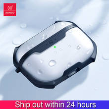 Чехол Xundd для Apple AirPod 3, чехол для беспроводных Bluetooth-совместимых наушников, противоударный прозрачный силиконовый чехол-подушка безопасности с крючком 2024 - купить недорого