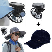 Clip-on chapéu mini ventilador movido a energia solar com boné de beisebol ventilador de refrigeração de ar e 2024 - compre barato
