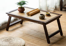 Southeast Asian Style Wooden Tray Table Foldable Legs Window Small Table Thailand Crafts Furniture Home Bamboo Tea Table 2024 - buy cheap