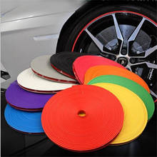 Roll Rimblades Car Vehicle Color Wheel Rims Protectors Decor Strip Tire Guard Line Rubber Moulding Trim 2024 - buy cheap