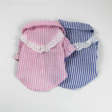 Кружевная рубашка для собак летняя одежда для собак кошек Пудель бишон фризе Померанский Шнауцер костюм для животных костюм для маленькой собачки одежда Прямая поставка 2024 - купить недорого