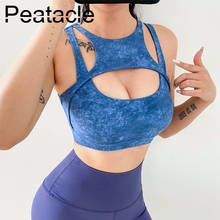 Peatacle Sexy Beautiful Back Sports Bra Women's Running Fitness Gym Workout Top Yoga High Impact Padded Push Up 2024 - buy cheap