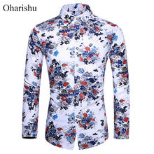 Camisas hawaianas de manga larga para otoño, camisas con botones, hermosas flores, informales, 45KG-120KG, 5XL, 6XL, 7XL 2024 - compra barato