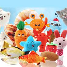 1pc Plush Squeaky Bone Dog Toys Bite-Resistant Clean Dog Chew Puppy Training Toy Soft Banana Carrot And Vegetable Pet Supplies 2024 - buy cheap