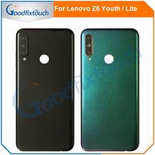 Capa traseira para lenovo z6 youth z6 lite l38111, tampa traseira da porta carcaça com lente da câmera preta verde 2024 - compre barato