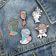 Sculpture Enamel Pins Custom Fun Art Brooches Bag Clothes Lapel Pin Label Badge Cartoon Jewelry Gift for Friends Wholesale 2024 - buy cheap