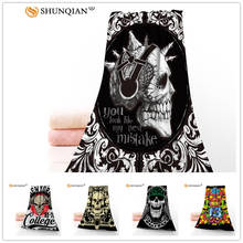 Custom Skull 35x75cm Face Towels Facecloth Microfiber Washcloth Quick drying Sports Towel 2024 - buy cheap