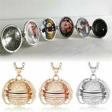 Expanding Photo Locket Necklace Pendant Angel Wings Memorial Photo Round Locket Chain Necklace For Women Men Family Gift Jewelry 2024 - buy cheap