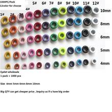 Free shipping 1000set/bag White Black Coated colored metal Eyelets with Washers for Banners Leather Craft Shoes grommet 2024 - buy cheap