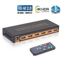 4K 60Hz HD-MI Switch 5x1 5 In 1 Out or 3x1 3 In 1 Out HD-MI 2.0 Switcher with IR Remote Support HDCP 2.2 UHD HDR 3D 1080P 2024 - buy cheap