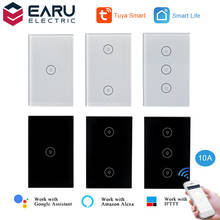 US 10A 1 2 3 Gang WiFi Smart Timer Touch Switch Glass Panel Wall Light Switch Remote Control TUYA Smart Life Alexa Google Home 2024 - buy cheap