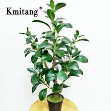 60cm Fake Bonsai Tree Large Artificial Plants Tropical Plastic Leaves Potted Magnolia Tree Landscape For Home Shop Wedding Decor 2024 - buy cheap