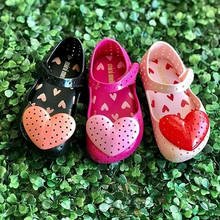 Peach Heart Love Children Shoes Kids Hole Shoes Girls Jelly Shoes Summer Sandals Princess Fashion Cute High Quality SH19099 2024 - buy cheap