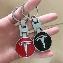 fashion Keychain  Zinc Alloy Key Chain Car Key Ring Metal  for Tesla TM3 TMX TMS 2024 - buy cheap