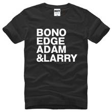 U2 BONO EDGE ADAM LARRY Printed T Shirts Men Summer Short Sleeve O Neck Cotton Men's T Shirt Fashion Rock Music Mens Tee Shirts 2024 - buy cheap