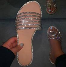 Spring/summer new women 2020 rhinestone flat casual slippers outdoor wild sandals home durable PVC beach flip flop lady ms 2024 - buy cheap