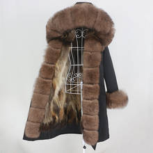 OFTBUY 2021 X-long Waterproof Parka Real Fur Coat Winter Jacket Women Natural Fox Fur Thick Warm Detachable Streetwear Outerwear 2024 - buy cheap