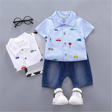 2pcs Newborn Baby Boy Clothes Set Summer Leaf Print Cotton Short Sleeve T-shirt Shorts Pants Infant 6m-3y Clothing Toddler Sets 2024 - buy cheap