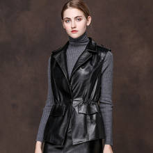 Colete de couro genuíno das mulheres jaqueta primavera outono 100% casaco pele carneiro feminino coreano blazer chaqueta mujer 2024 - compre barato