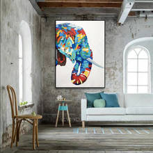 100％Handmade Creative Animal Painting Modern Large Abstract Canvas Art Wall Pictures For Living Room no Frame 2024 - buy cheap