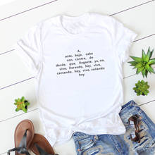 Fashion Spanish T-shirts Women Casual Tees Funny Letter Printed Graphic t-shirt Lady top Gift mujer camisetas 2024 - buy cheap
