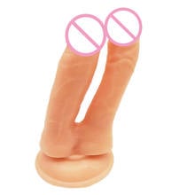 Realistic Double Ended Dildo Sex Toys For Woman or Couple Dual Sided Headed Penetration Dong Device With Simulated Penile Sucker 2024 - buy cheap