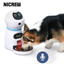 Nicrew-alimentador automático para pets, tigela para cachorro, 3 litros, máquina de alimentação para animais de estimação, grande, cão, gato, gravador de voz e temporizador 2024 - compre barato
