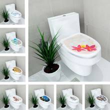 3D Wall Stickers Decorative poster Bathroom Home Decor Toilet Home Decoration Waterproof Wall Decals For WC Sticker Decorative 2024 - купить недорого