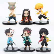 6pcs/set Anime Demon Slayer Kimetsu No Yaiba Figure Q Posket Kamado Tanjirou Kamado Nezuko Agatsuma Figure Toys 2024 - buy cheap