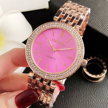 CONTENA-reloj de cuarzo de acero inoxidable para mujer, accesorio de marca de lujo, relojes de oro rosa, 2020 2024 - compra barato