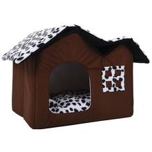 New Warm Cat Bed Dog House Removable Dog Beds Double Pet House Dog Room Cat Beds Dog Cushion Luxury Pet Products домик для кошки 2024 - купить недорого
