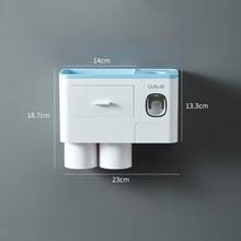 Toothpaste Dispenser Toothpaste Squeezer Wall Mount Storage Rack Toothbrush Holder With Cup Bathroom Accessories Set 2024 - buy cheap