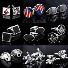 Luxury shirt cufflink for mens gift Brand cuff button Enamel Color Rainbow cuff link High Quality abotoaduras Jewelry 2024 - buy cheap