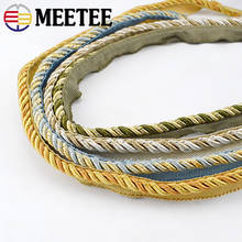 Meetee 6meters 6mm High-grade Two-color Strap Webbing DIY Curtain Pillow Sofa Home Sewing Material Handmade Decorative Lace Rope 2024 - buy cheap