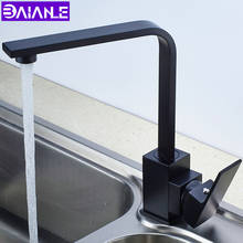 Kitchen Faucet Black Brass Kitchen Sink Faucet 360 Degree Rotation Water Filter Tap Single Hole Cold and Hot Water Mixer Tap 2024 - buy cheap