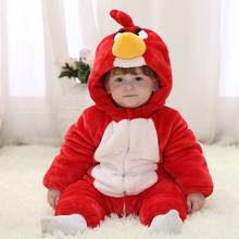 Animal Winter Baby Romper Christmas Bird Costumes 100% Cotton Red Fleece Winter 12 24 Month 2022 Winter Baby Clothes RL11-9 2024 - buy cheap