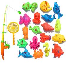Criativo bebê brinquedo de banho 22-piece conjunto de brinquedos de pesca magnética banho alta qualidade requintado 2024 - compre barato