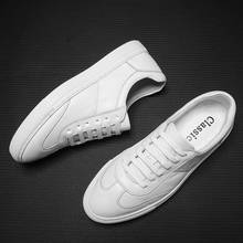 Men Sneakers Genuine Leather Shoes High Quality Outdoor Flats Man Comfortable White Shoes Men Non-slip Rubber Men Casual Loafers 2024 - buy cheap
