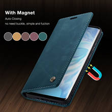 CaseMe Retro Flip Leather Case for Huawei P Smart 2021 P40 P30 P20 lite Business Card Slots Cover for Mate 30 Pro Wallet Case 2024 - buy cheap