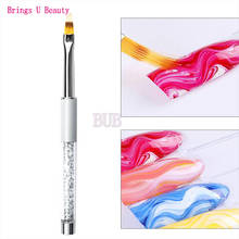 Nail Ombre Brush Nail Art Liner Pen Brush for Manicure Paint Brushes UV Nail Gel Polish Rhinestone Crystal Acrylic Drawing 2024 - buy cheap