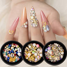 Стразы для ногтей, 3D, смешанный цвет, камень-хамелион, маленькие нерегулярные бусины, маникюрные украшения для ногтей, аксессуары для ногтей 2024 - купить недорого