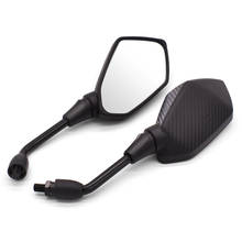 Quality Motorcycle Side Mirror Carbon Fiber White Glass Rearview Mirror For DUCATI Hypermotard 796 821 939 950 1100 ST4S 748 900 2024 - buy cheap