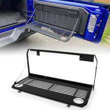 Soporte de almacenamiento para puerta trasera de Jeep Wrangler JL, accesorio plegable de aluminio para viaje todoterreno, para 2020, 2018, 2019 2024 - compra barato