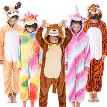 Kigurumi Pajamas Unicorn For Children Baby Girls Pyjamas Boys Sleepwear Animal Lion Deer Licorne Onesie Kids Costume 2024 - buy cheap