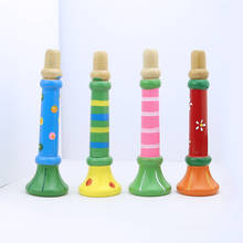 Brinquedo musical de madeira para bebês, instrumento musical de brinquedo com pequenos alto-falantes de madeira colorida glet com capuz e buzina brinquedo educacional de cor aleatória 2024 - compre barato