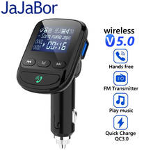Jajajabor-transmissor fm, sem fio, bluetooth, conjunto automotivo, estéreo, suporte para música, detecção de voltagem 2024 - compre barato