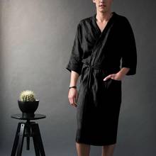 Novelty Man Casual Robe Sleeprobe Solid Long Kimono Gown Nightwear Soft Comfortable Women Sleepwea Bathrobe Home Clothing 2024 - buy cheap