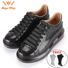 2020 New Style High-end Casual Shoes Increased Air Cushion Sole Real Quality Leather Sneakers For Men 2024 - buy cheap